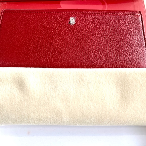 Montagut Paris Red Long Leather Wallet NEW - Picture 4 of 12